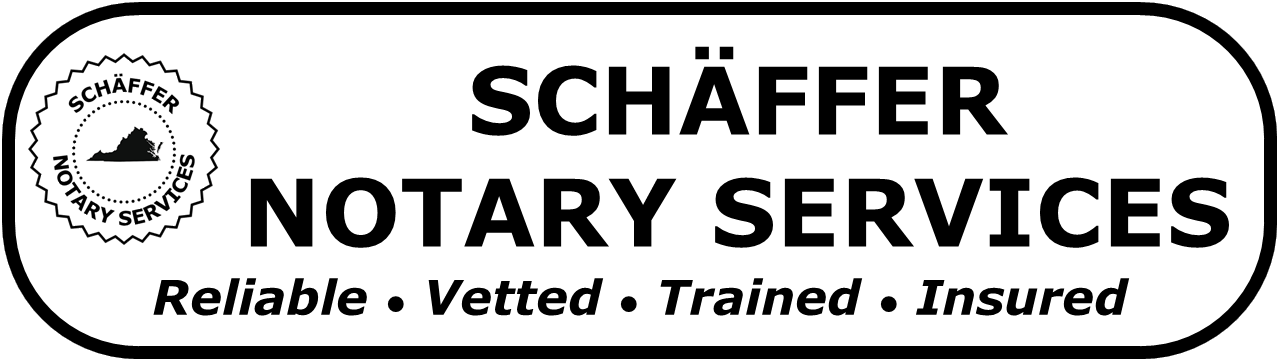 Christopher Schäffer, Notary Public. Serving the Northern Virginia area in person. Available world-wide online.